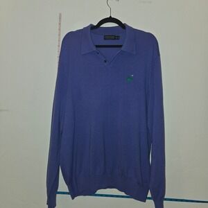 Polo Golf Ralph Lauren Merino Wool weater Long Sleeve Golfing Pullover XL Purple
